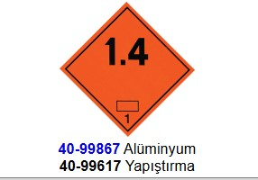 PATLAYICI MADDE LEVHASI ALUMINYUM SINIF 1.4